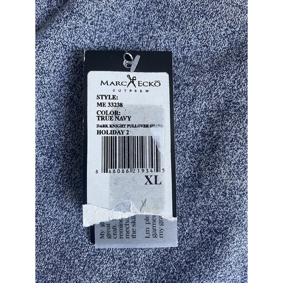 Marc Ecko blue white deadly threads Cut & Sew Men's Size XL NWT NEW Sweater - Picture 8 of 8